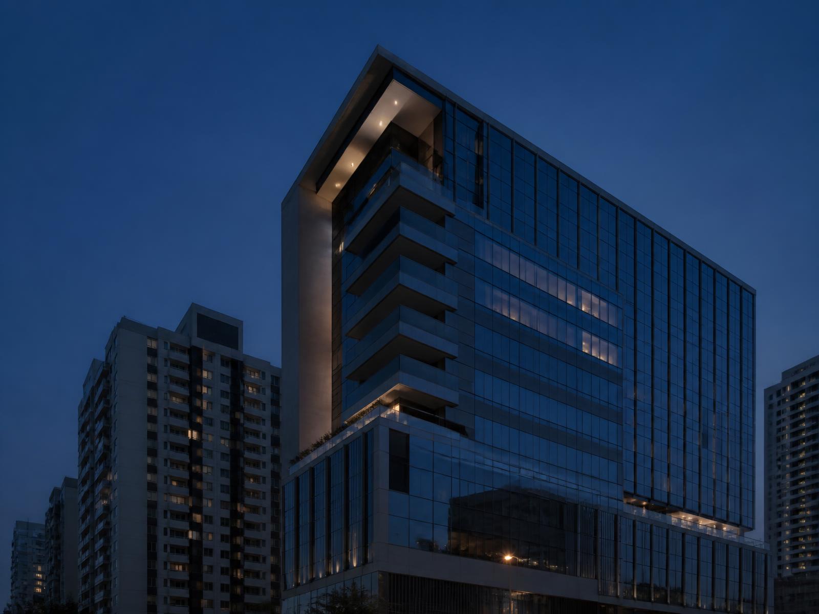 Edifícios urbanos ao entardecer representando avaliação de imóveis urbanos